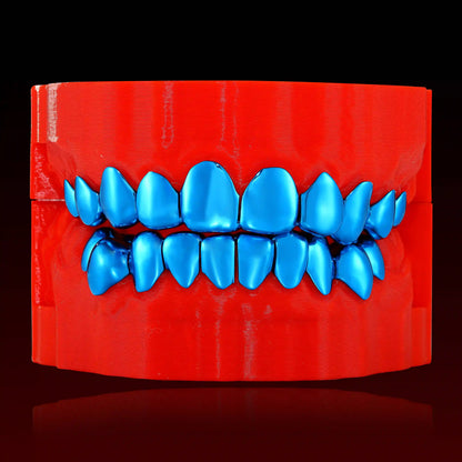 Blue Color Polished Custom Grillz