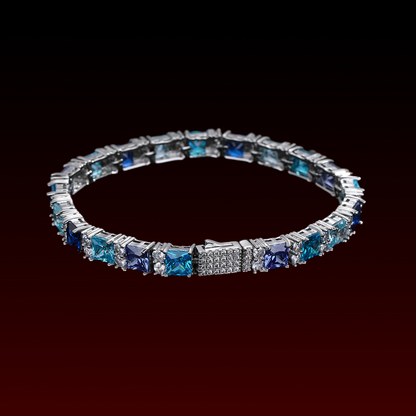 Mix Color Gemstone Tennis Bracelet
