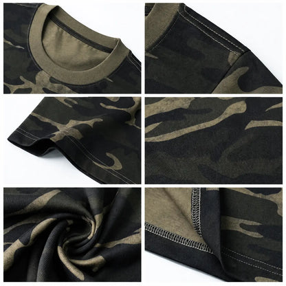 240G Washed Camo Oversized Graphic T-Shirt
