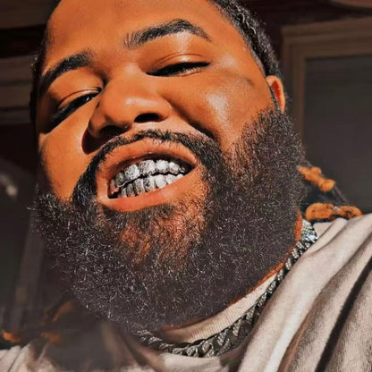 Diamond Cut Mosaic Fang Custom Grillz