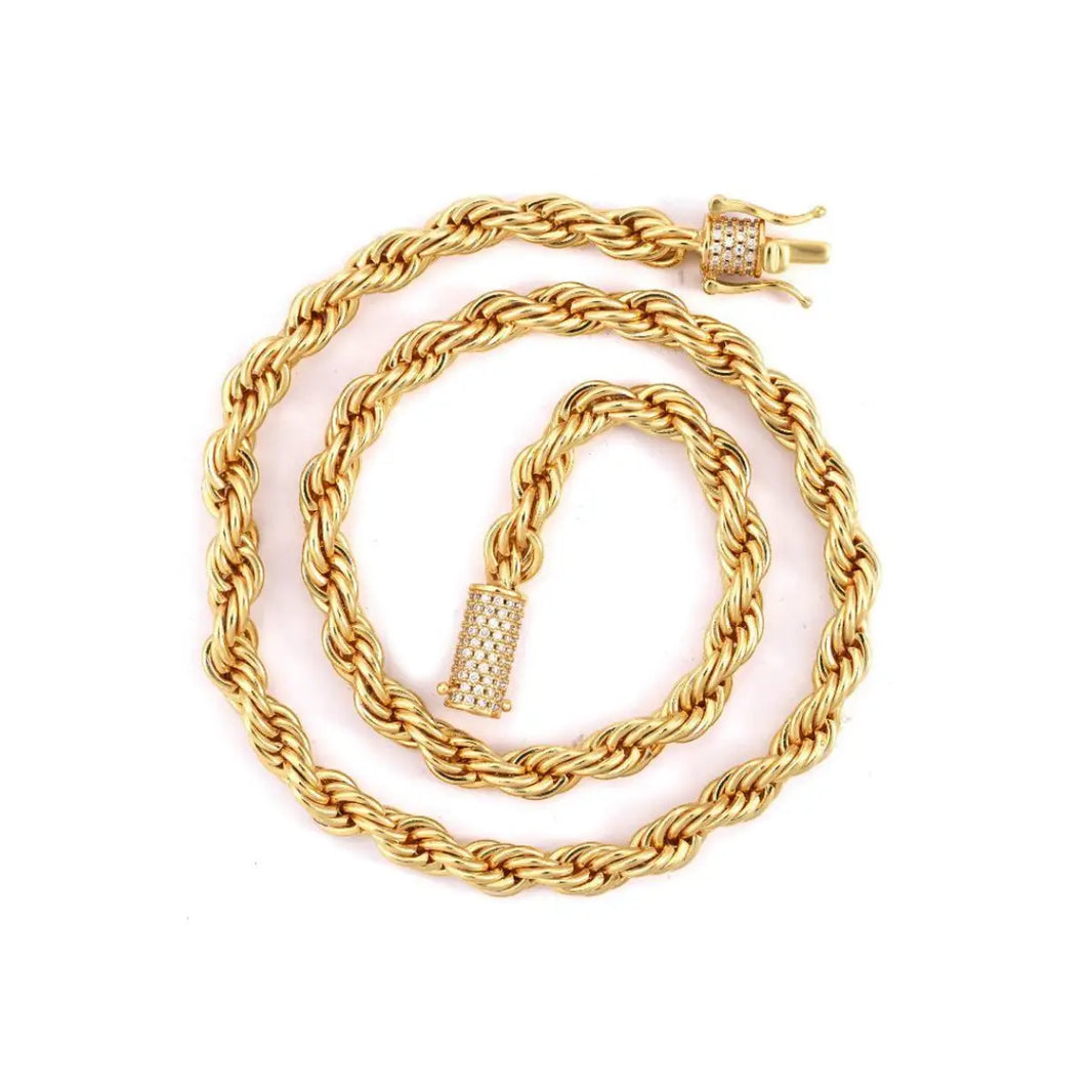 Moissanite Clasp 6MM Rope Chain
