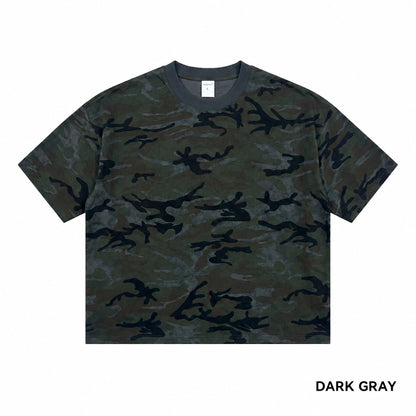 240G Washed Camo Oversized Graphic T-Shirt