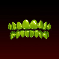Green Color Polished Custom Grillz