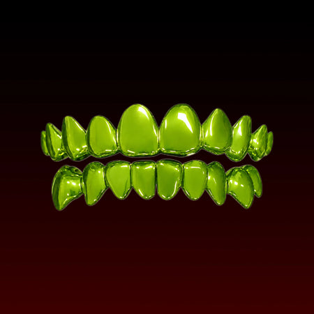 Green Color Polished Custom Grillz
