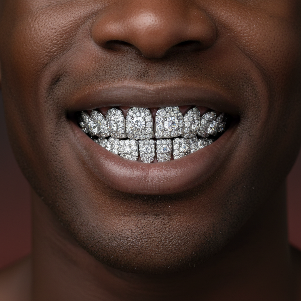 50 Pointer Center  Stone Custom Moissanite Grillz