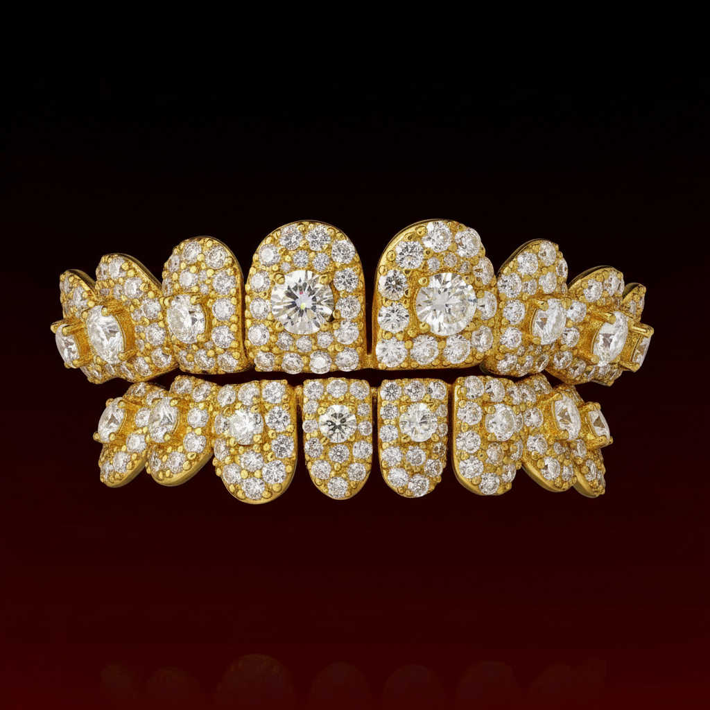 50 Pointer Center  Stone Custom Moissanite Grillz