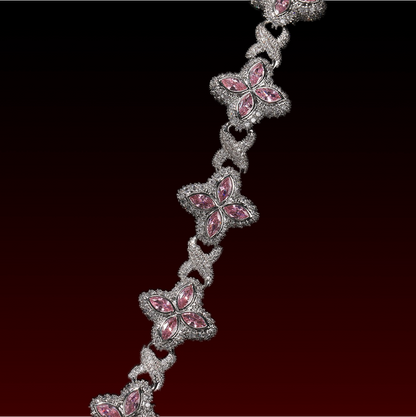 Marquise Cut Flower Infinity Iced Out Chain