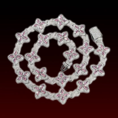 Marquise Cut Flower Infinity Iced Out Chain