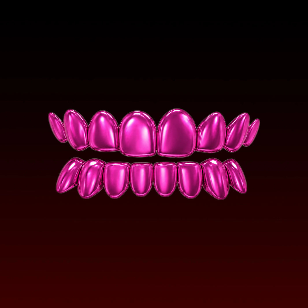 Pink Color Polished Custom Grillz