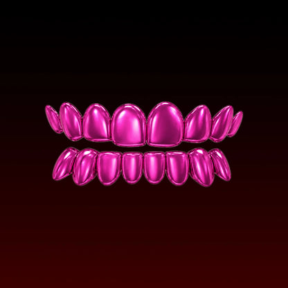 Pink Color Polished Custom Grillz