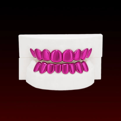 Pink Color Polished Custom Grillz