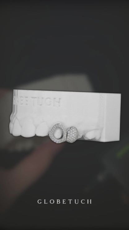 2 Teeth Cap Custom Moissanite Grillz