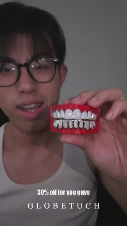 Princess Cut Invisible Set Custom Moissanite Grillz