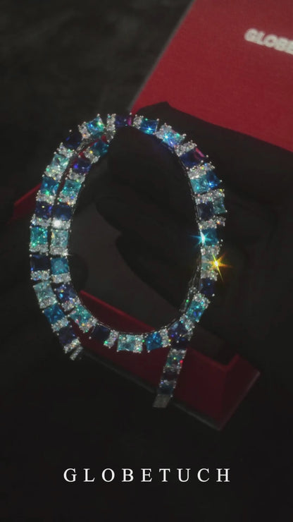 Mix Color Gemstone Tennis Chain