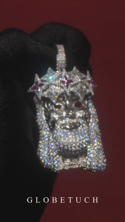 Cyber Jesus Iced Out Pendant