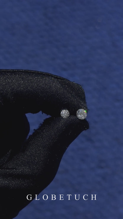 Lab Diamond Flat Back Stud