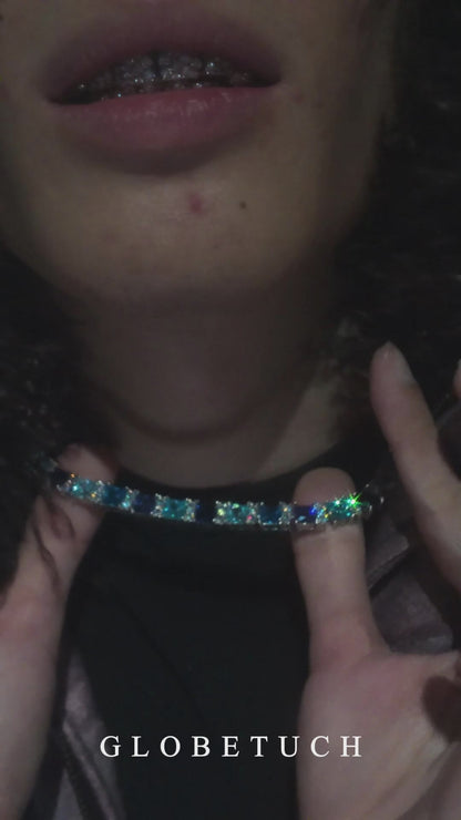 Mix Color Gemstone Tennis Chain