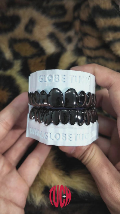 Black Gold Polished Custom Grillz