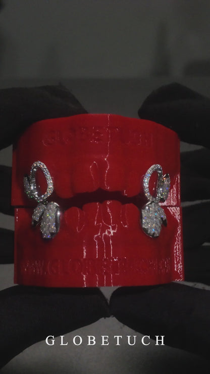 Princess Cut Open Face Custom Moissanite Grillz