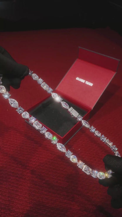 15MM Mix Shape Gemstone Tennis Chain