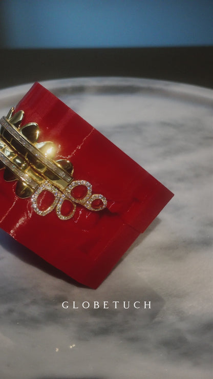 Open Face Baguette Bar Custom Moissanite Grillz