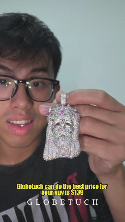 Cyber Jesus Iced Out Pendant