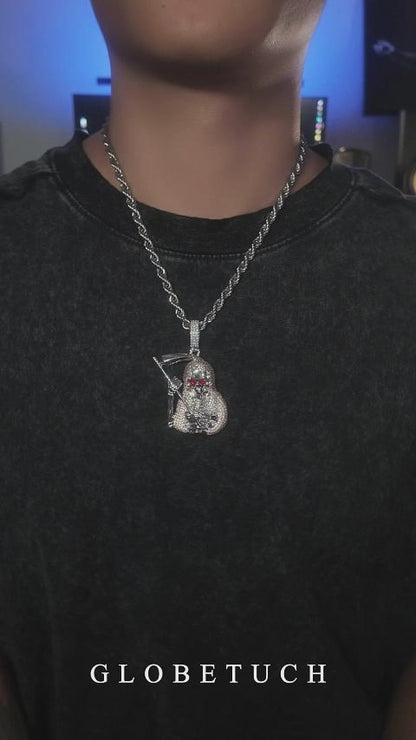 Grim Reaper Iced Out Pendant