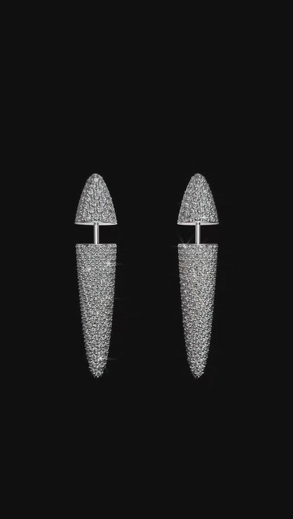 S925 Spike Studs Moissanite Earring