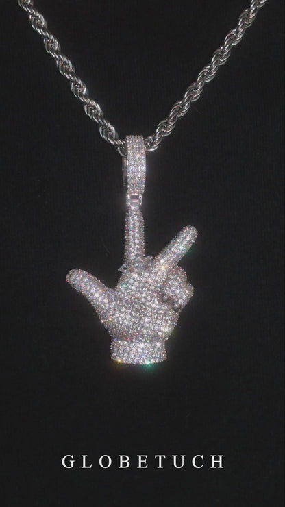 YVL Gesture Iced Out Pendant