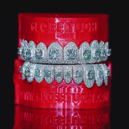 Honeymoon Set Blue Moissanite Custom Grillz