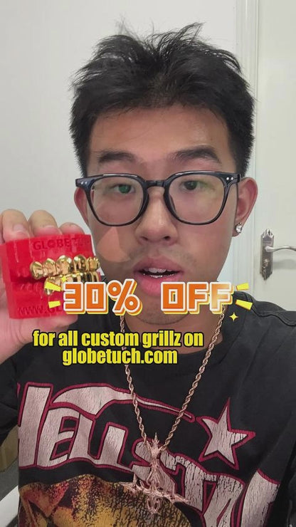 Pop Out Letter Polished Custom Grillz