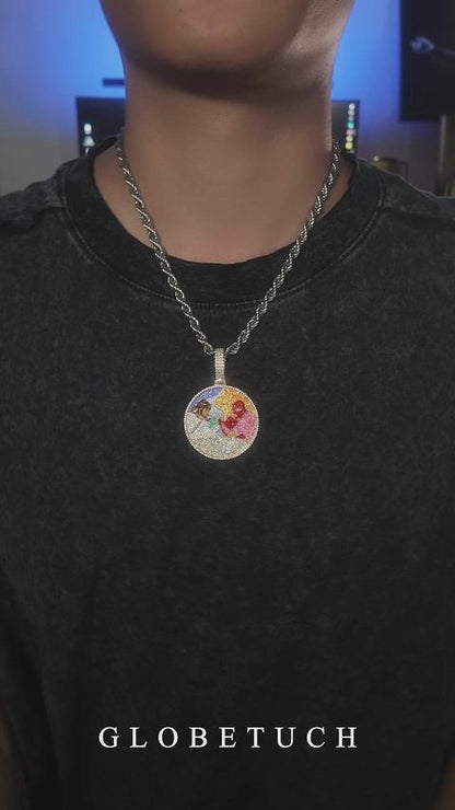 Satan and God Iced Out Pendant