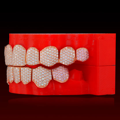 Custom Color End Teeth Iced Out Grillz
