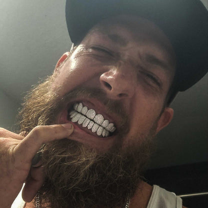 Honeycomb Rimless Setting Custom Moissanite Grillz